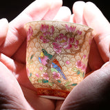 Magpie Singing among Apricot Blossoms Teacup