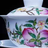 Peaches of Longevity Covered bowl