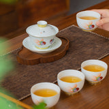 FAMILLE ROSE GOLDFISH TEA SET