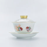 FAMILLE ROSE GOLDFISH TEA SET