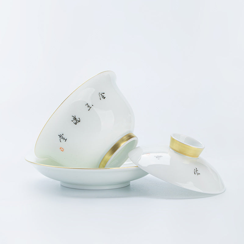 FAMILLE ROSE GOLDFISH TEA SET