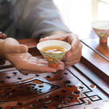 Magpie Singing among Apricot Blossoms Douli Teacup