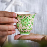 Cyan Lotus Teacup