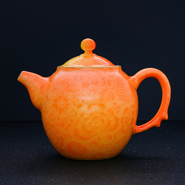 Golden Autumn Teapot