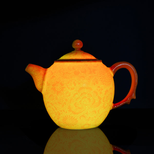 Golden Autumn Teapot