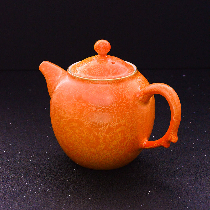 Golden Autumn Teapot