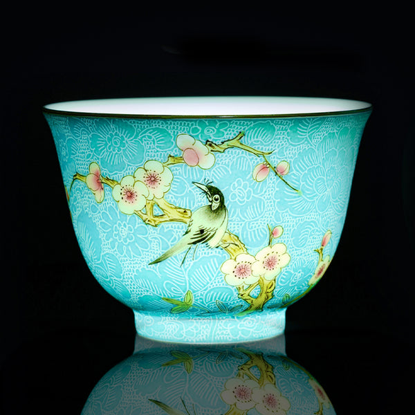 Turquoise Green Teacup