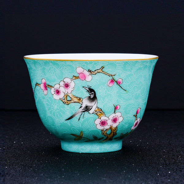 Turquoise Green Teacup