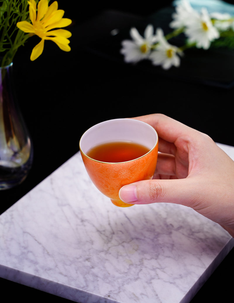 Golden Autumn Teacup