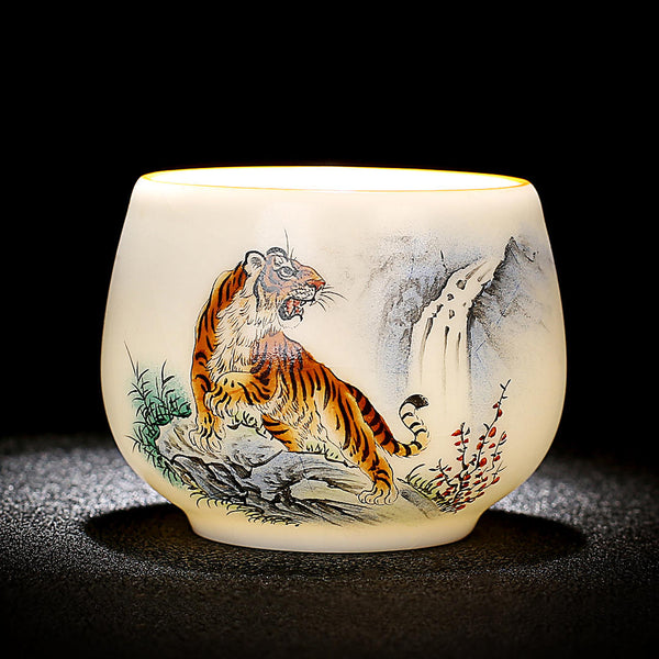 Tiger Roaring in the Mountains Teacup